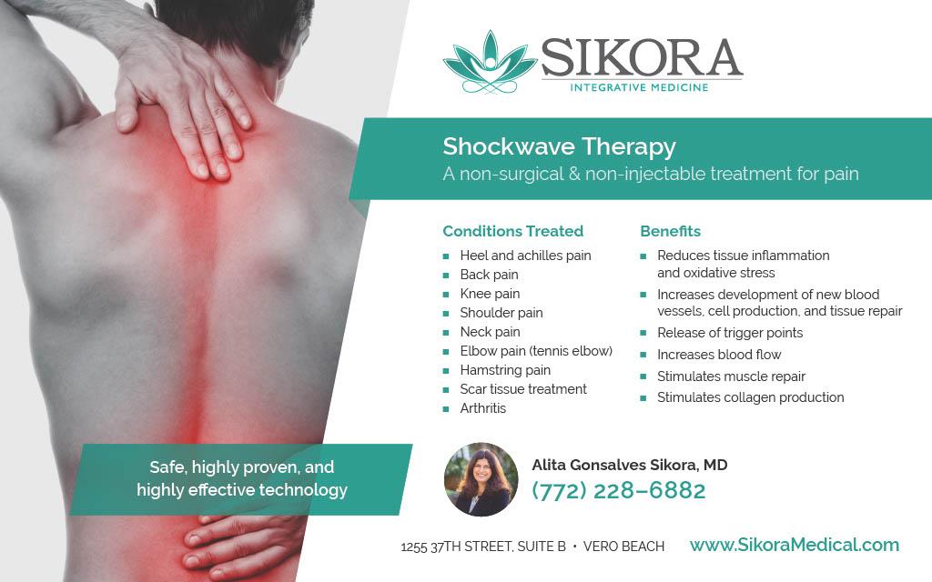 Sikora Medial Shockwave Therapy Services Ad